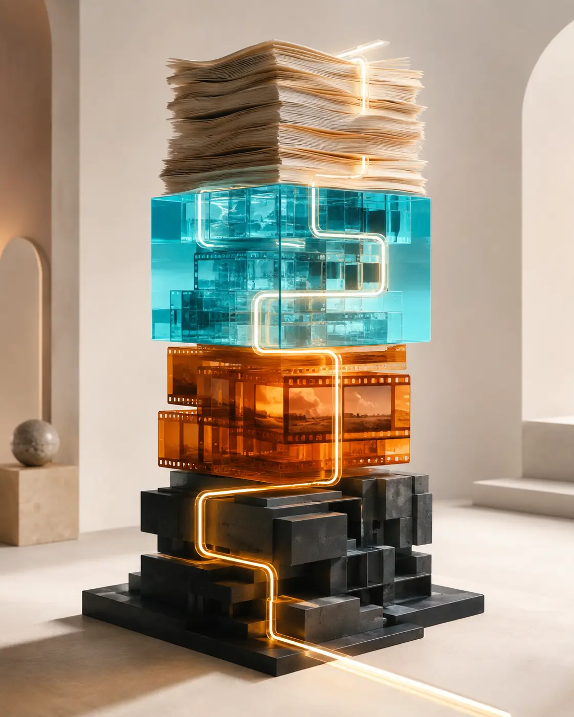 Capas de conocimiento, video y tecnología conectadas en una arquitectura de aprendizaje